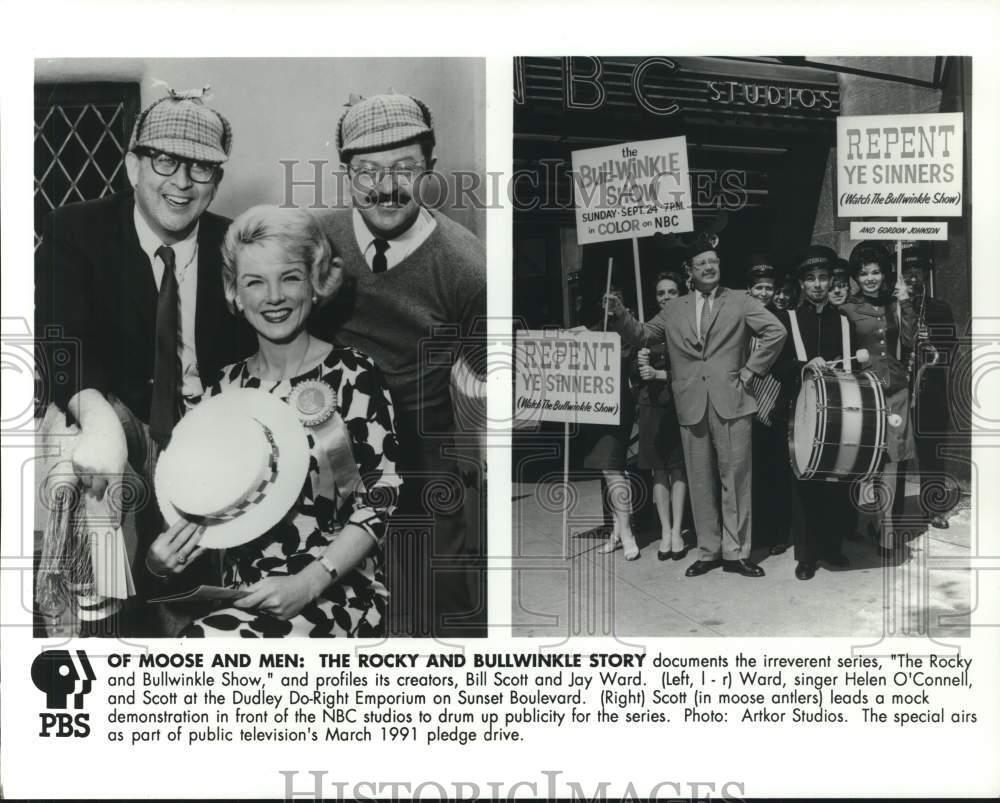 1991 Press Photo Bill Scott and Jay Ward of 