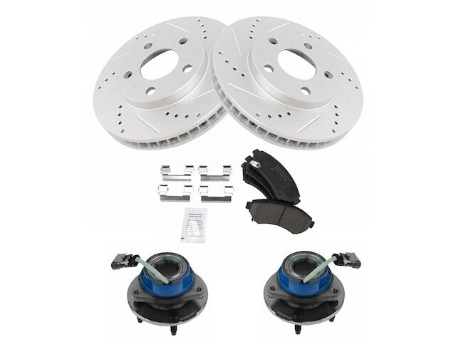 Front Brake Pad and Rotor and Wheel Hub Kit fits Bonneville 2000-2005 SE 71YFBR