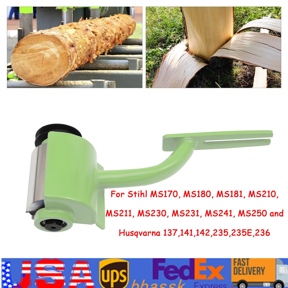 Log Peeler Planer Tool with Wood Grooving Chainsaw Debarker Attachment for MS170-250