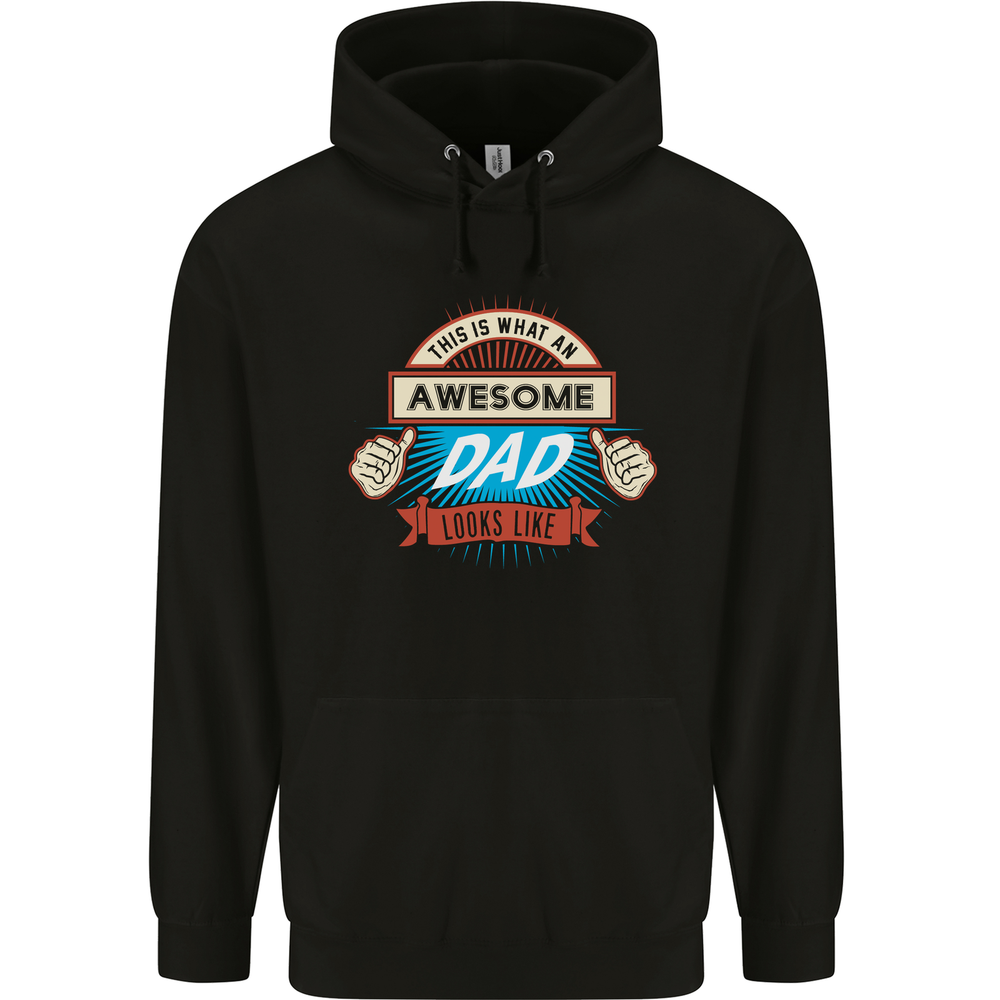 This Is What an Awesome Dad Fathers Day Mens 80% Cotton Hoodie