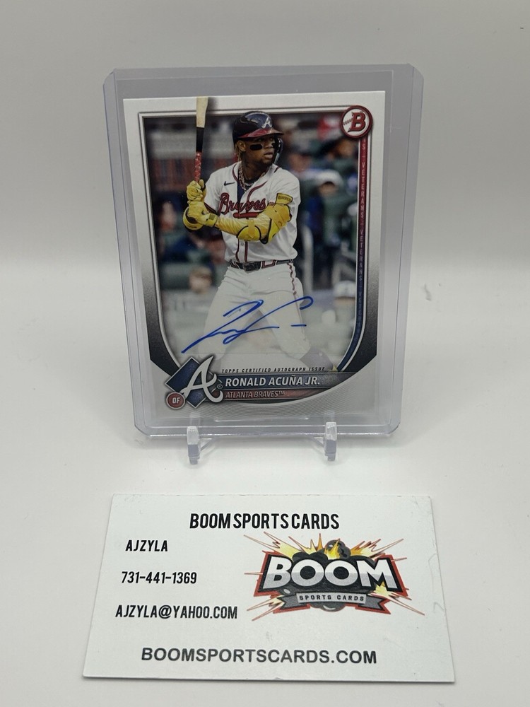 2025 Bowman Ronald Acuna Jr. Rookies and Veterans Auto #PRV-RA Braves