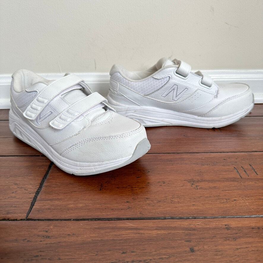 New Balance 928v3 Leather Walking Comfort Shoes Womens 8.5 White Hook and Loop