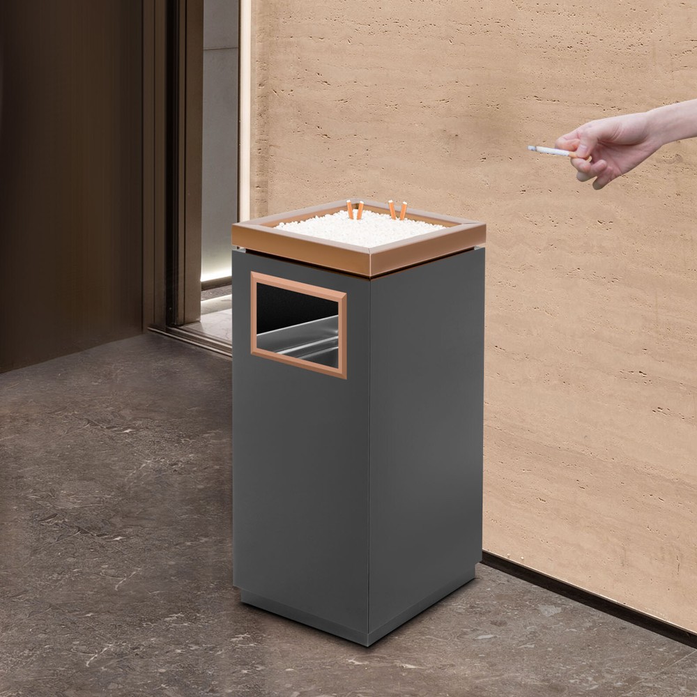 11.81in Commercial Trash Can Open Top Industrial Garbage Can 15L Capacity