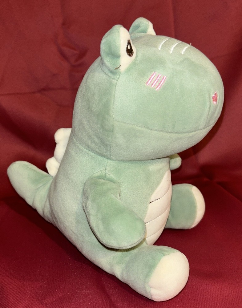Soft Green Dinosaur Dragon Plush Toy with Heart Nose