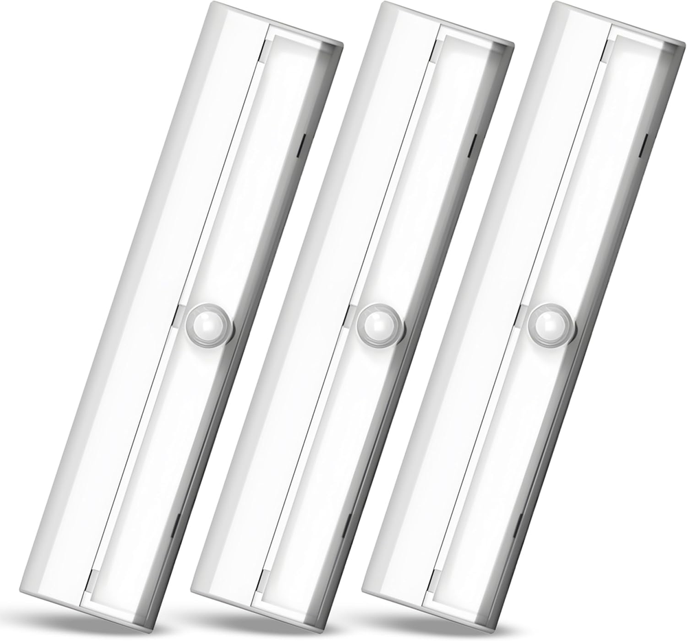 Wireless LED Stair Lights with Motion Sensor - 3-Pack Battery Operated 3000K