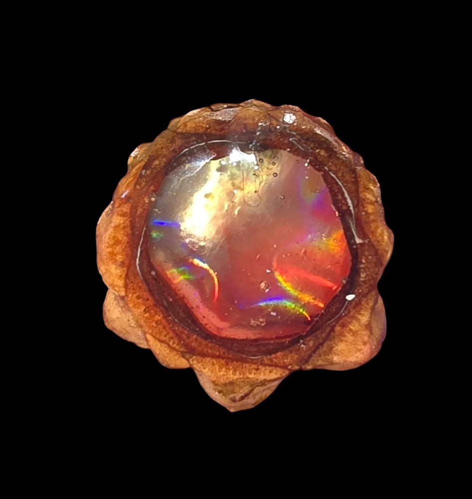 Knobcone( THIRD EYE)Colorful Neon Resin Filled Slice Pendant