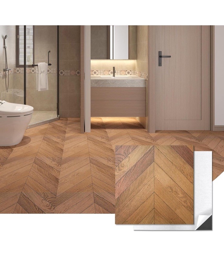 Art3d 30-Pack Herringbone Peel and Stick Vinyl Floor Tiles,12
