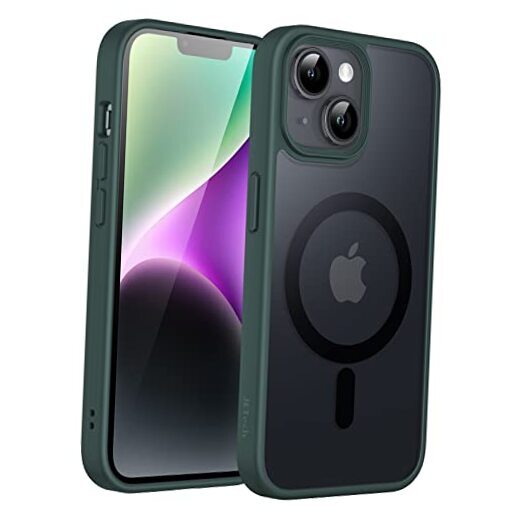 Magnetic Case for iPhone 14 6.1-Inch Compatible with MagSafe, Dark Green