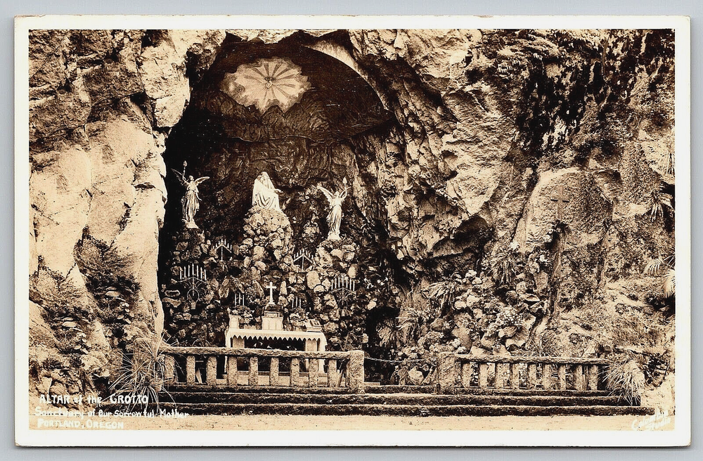 Portland OR-Oregon, Altar Of The Grotto Sanctuary Of Sorrowful Mother, Postcard