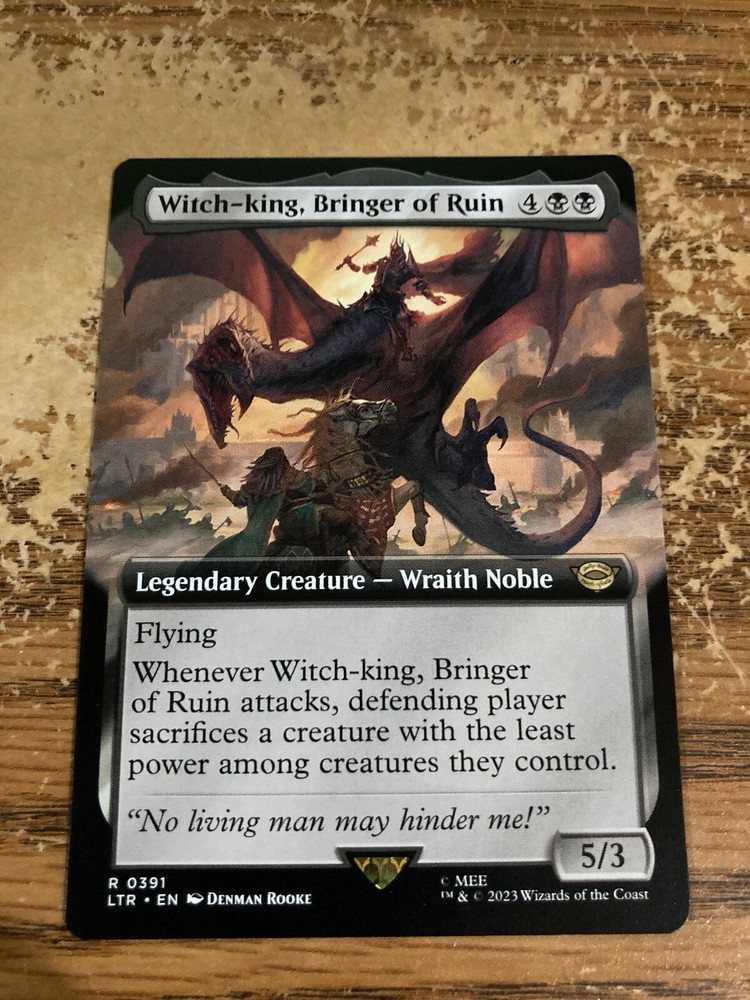 MTG Lord of the Rings Witch-king Bringer of Ruin Ext Alt Art 391