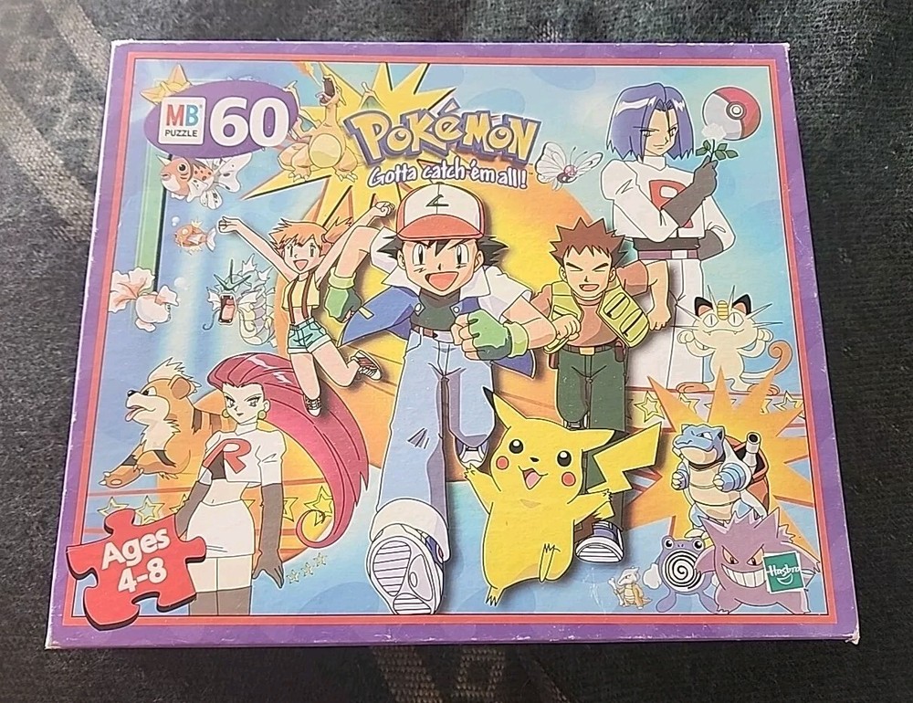 Pokemon Puzzle Gotta Catch Em All 60 Pc Milton Bradley Complete Great Cond 1999