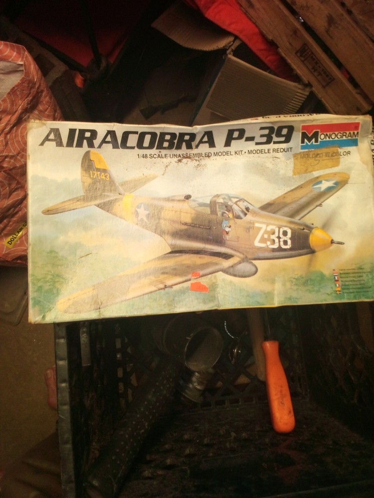 Mint Sealed 1983 Monogram 1/48 P-39 Airacobra Model Kit