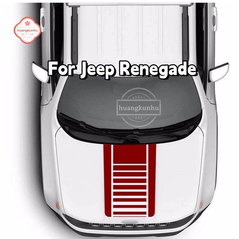 For Jeep Renegade Car Hood Sticker Stripe Graphics Vinyl Decal Multiple colors