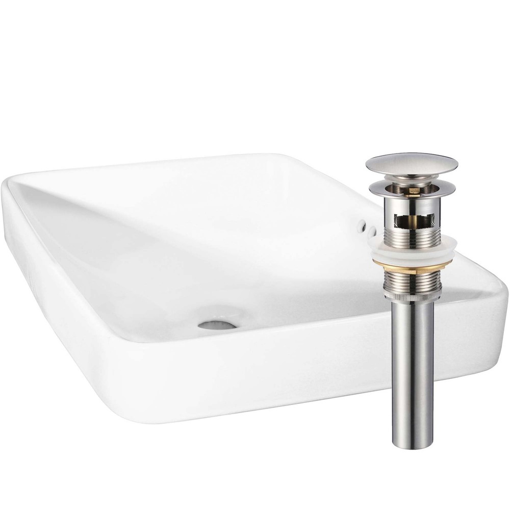 Miseno 23-inch White Brushed Rectangular Porcelain Drop-In Sink MBS-NP-DI2185511