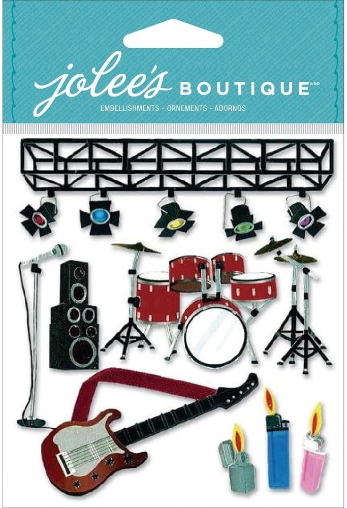 Concert, music, 3D scrapbook sticker - Jolees SPJB506