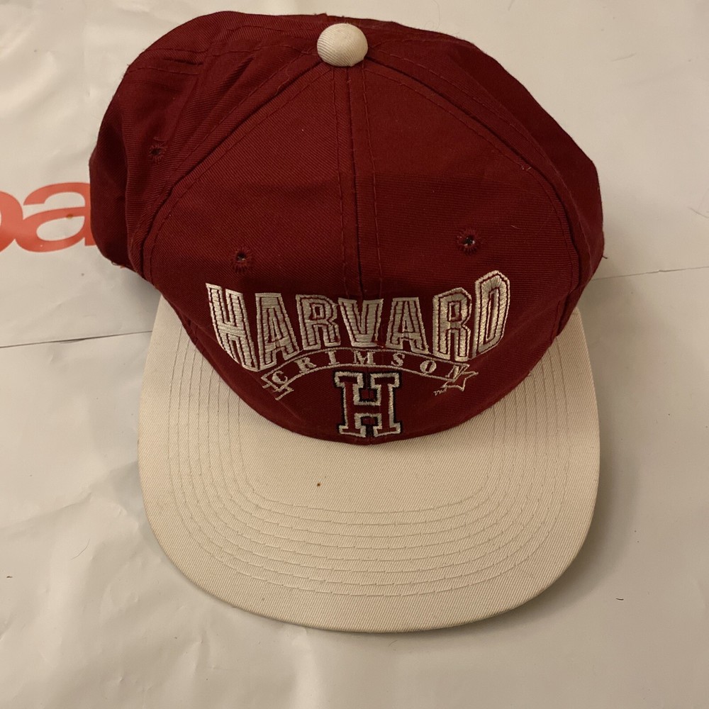 Harvard Crimson Hat Cap Snapback Red White The Game Adult Mens NCAA embroidered