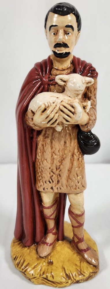 1973 Vintage Holland Mold Nativity Hand Painted Replacement Shepard With Lamb