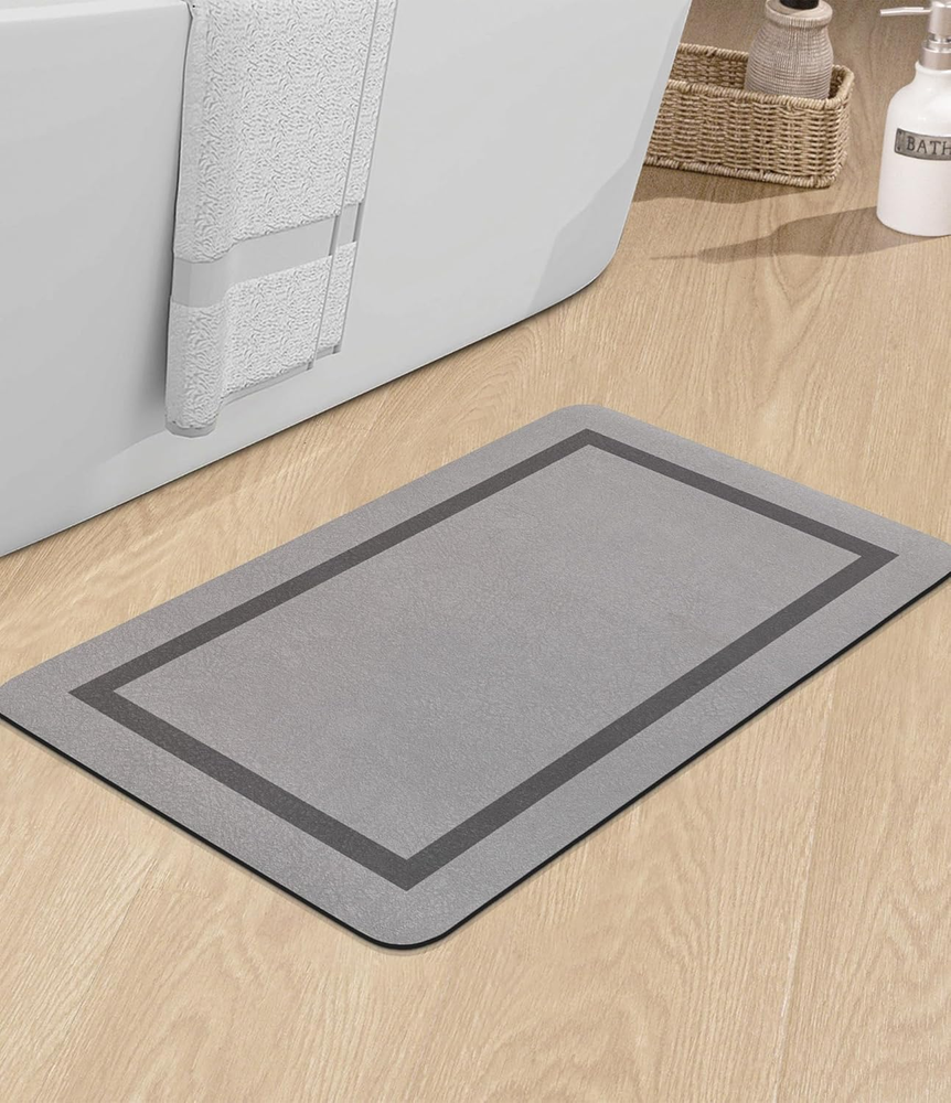 Ultra Thin Non Slip Magic Bathroom Mat Rug 24x16 for Bath Rugs