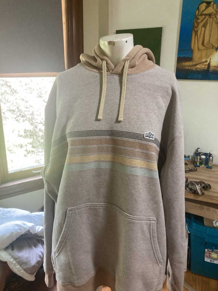 Patagonia Line Logo Ridge Stripe Uprisal Unisex Hoodie in Mens XXL Womens 3XL