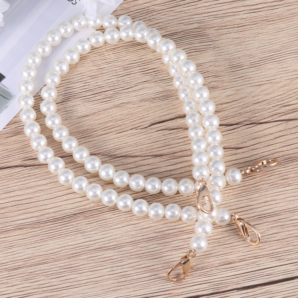 2-Piece Pearl Chain Shoulder Strap Handbag for Women