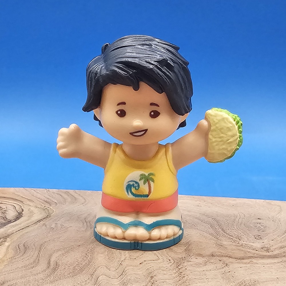 Fisher Price Little People Koby Figure Yellow Palm Tree Shirt Taco Toy
