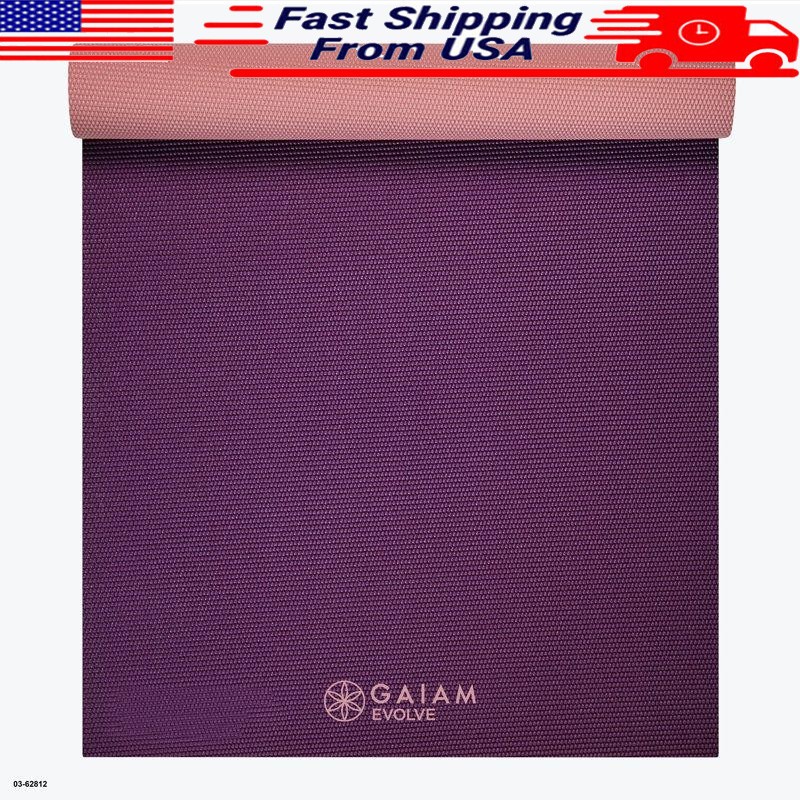 5mm Non-Slip Reversible Yoga Mat Cushioned Support Ideal Latex Sensitivities New