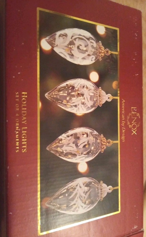 Vintage Lenox Premium Glass Christmas Ornaments Rare Elegant Collectibles  