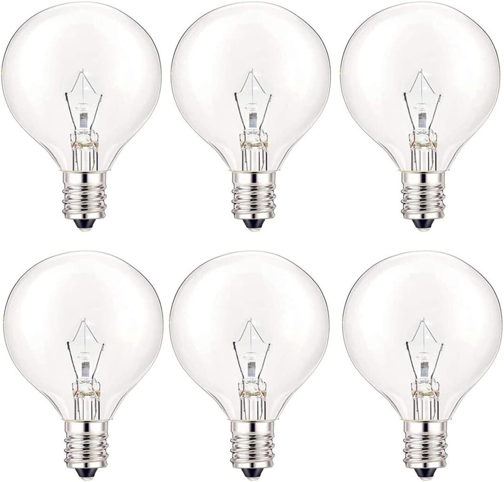 25 Watt Wax Warmer Bulbs,E12 Base Type G Light Bulbs for Full Size Scentsy Warme