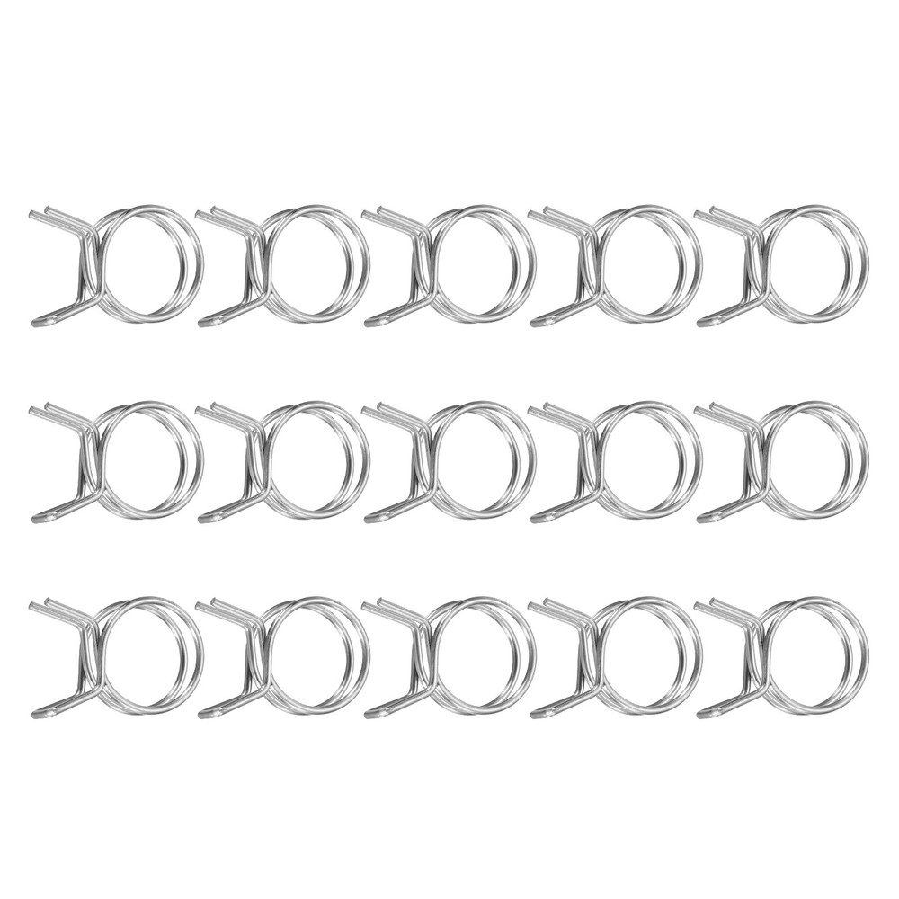 15Pcs 19mm/0.75inch Double Wire Spring Hose Clamp