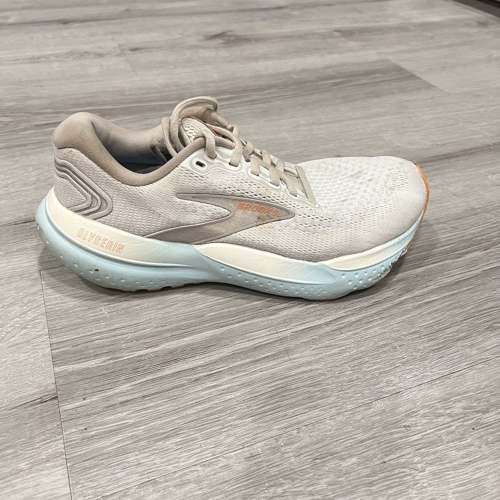 Brooks Glycerin 21 Women’s Size 7.5 B White Running Shoes 1204081B195