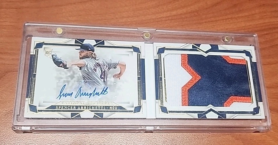 2024 National Treasures Spencer Arrighetti Jumbo Patch Auto RC /35 Booklet Astro