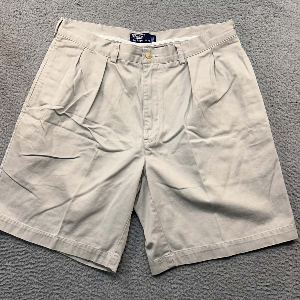 VTG Polo Ralph Lauren Shorts Mens Tyler Short 35X9 Chino Golf Khakis