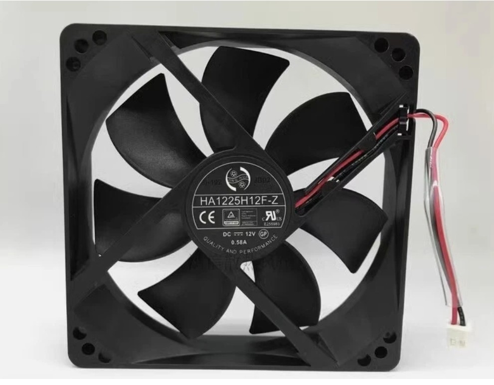 1PCS HA1225H12F-Z 12025 DC12V 0.58A 12CM 2-Pin High Airflow Cooling Fan