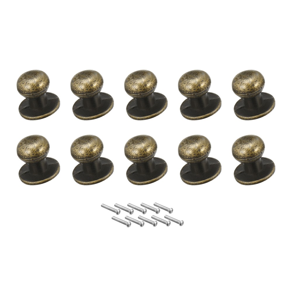 12mm Zinc Alloy Mini Round Drawer Pulls - 10-Piece Set