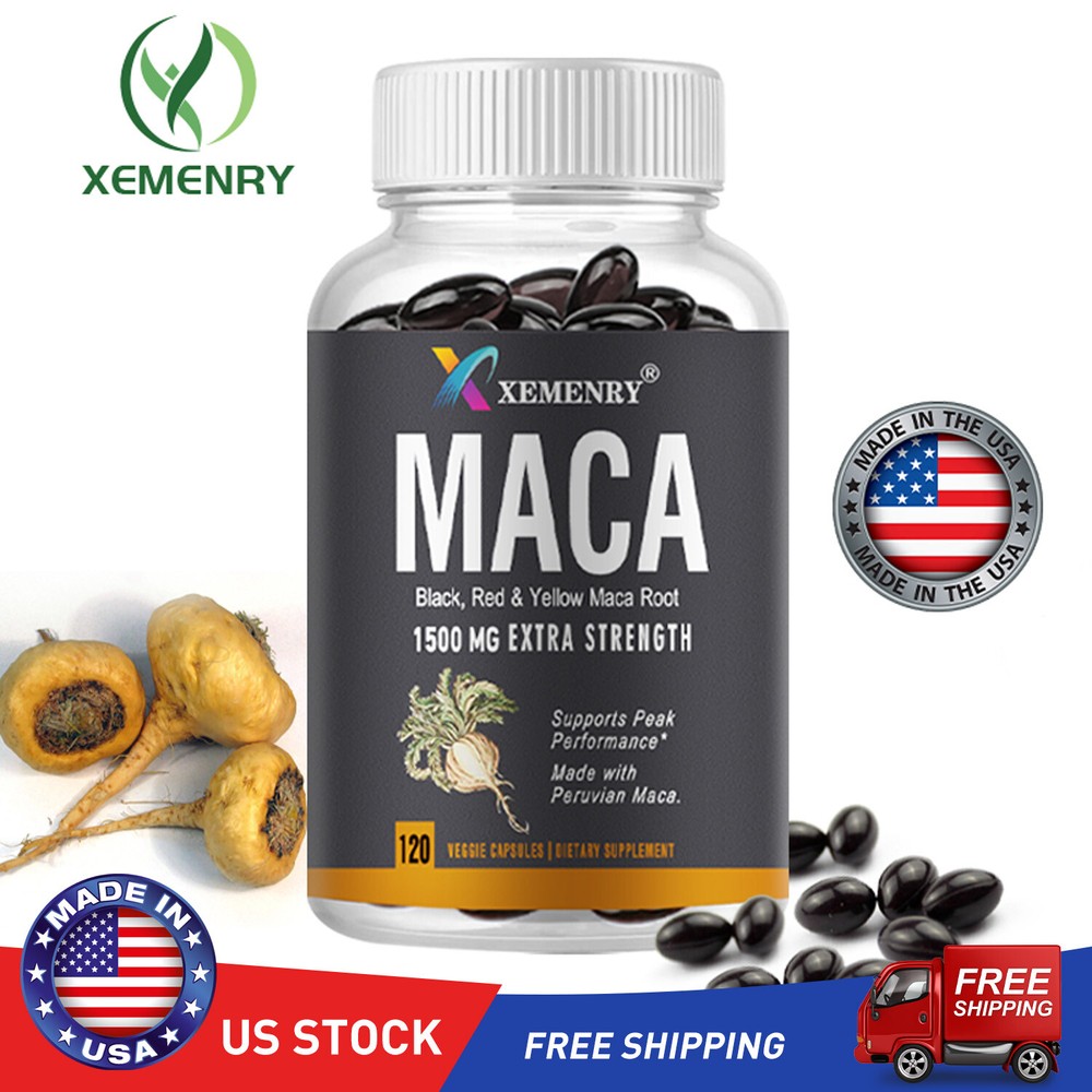 Maca 1500mg - Maca Root - Black Pepper, Performance, Strength and Endurance