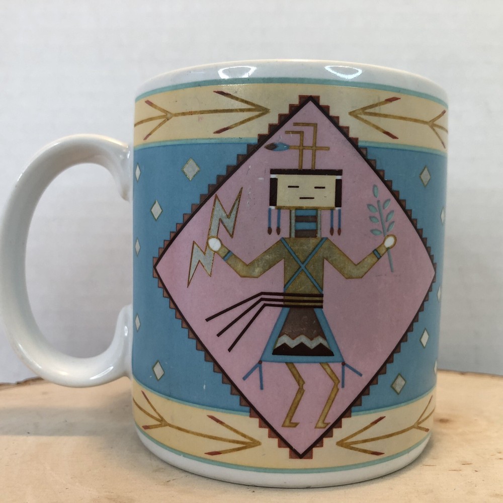1988 Vintage Vandor Pelzman Designs Native American Mug USED