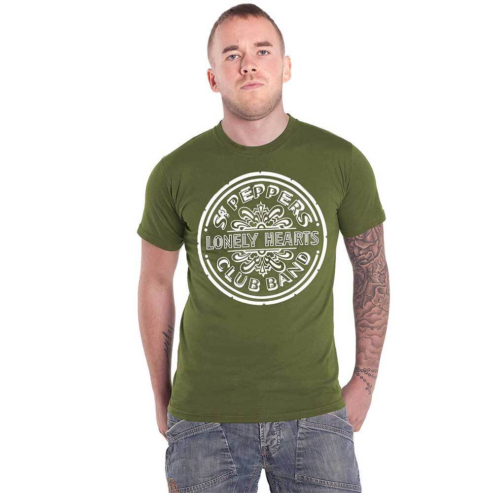 The Beatles Sgt Pepper Official Green Mens T-Shirt New Design