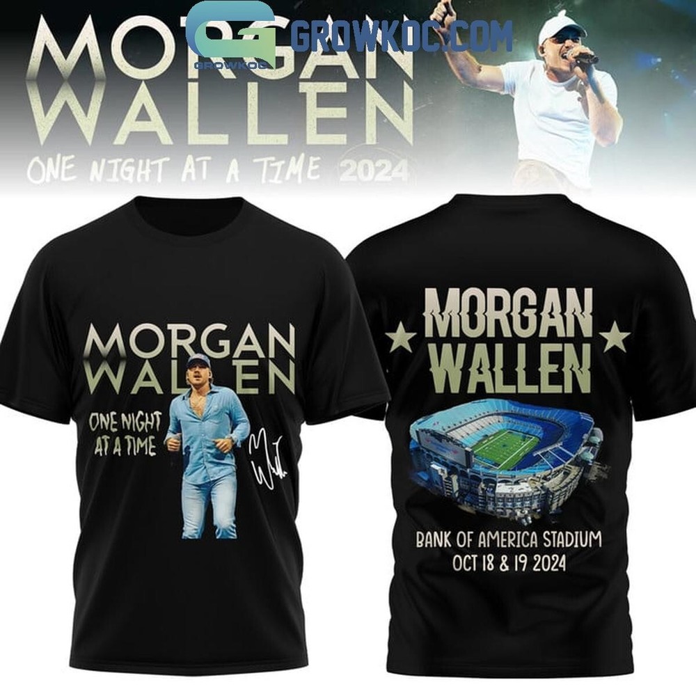 Morgan Wallen 2024 Tour One Night At A Time T-Shirt Bank Of America Stadium