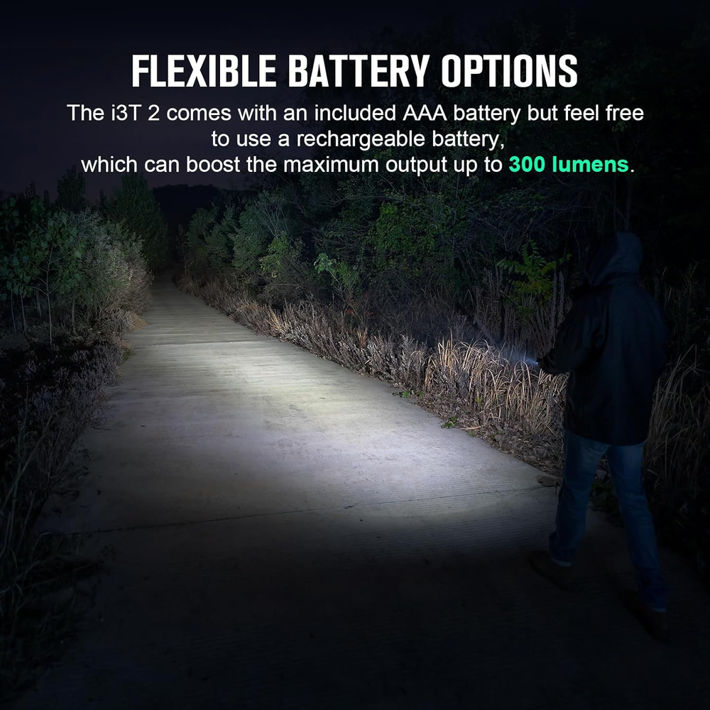 i3T 2 EOS Pocket EDC Flashlight 200 Lumens Compact Bright Handheld Light