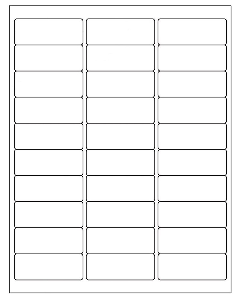 30-Up Address Labels – 3000 White Stickers, 2 5/8 x 1, for Shipping & SKU Labels