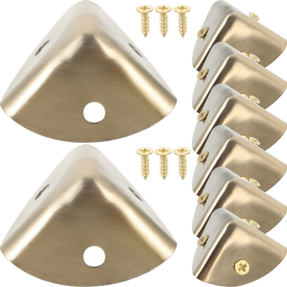 8 Pcs Brass Chest Corner Guards Kids Soft Table Protectors Wooden Box