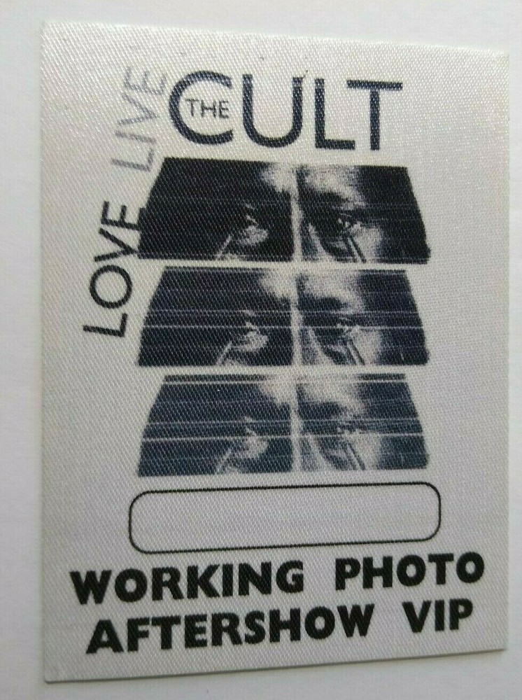 The Cult Love Live Backstage Pass Original VIP Hard Rock Concert Tour 2009 White