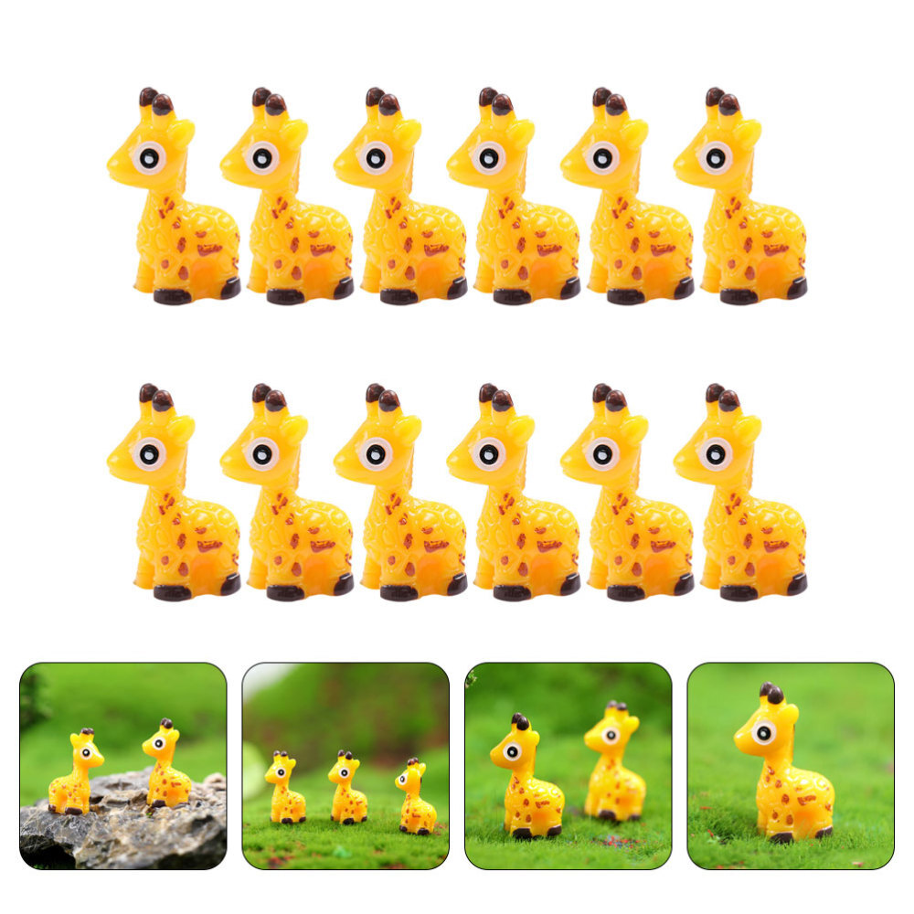 12 Pcs Miniature Glass Figurines Outdoor Figures Fox Micro Landscape Ornament