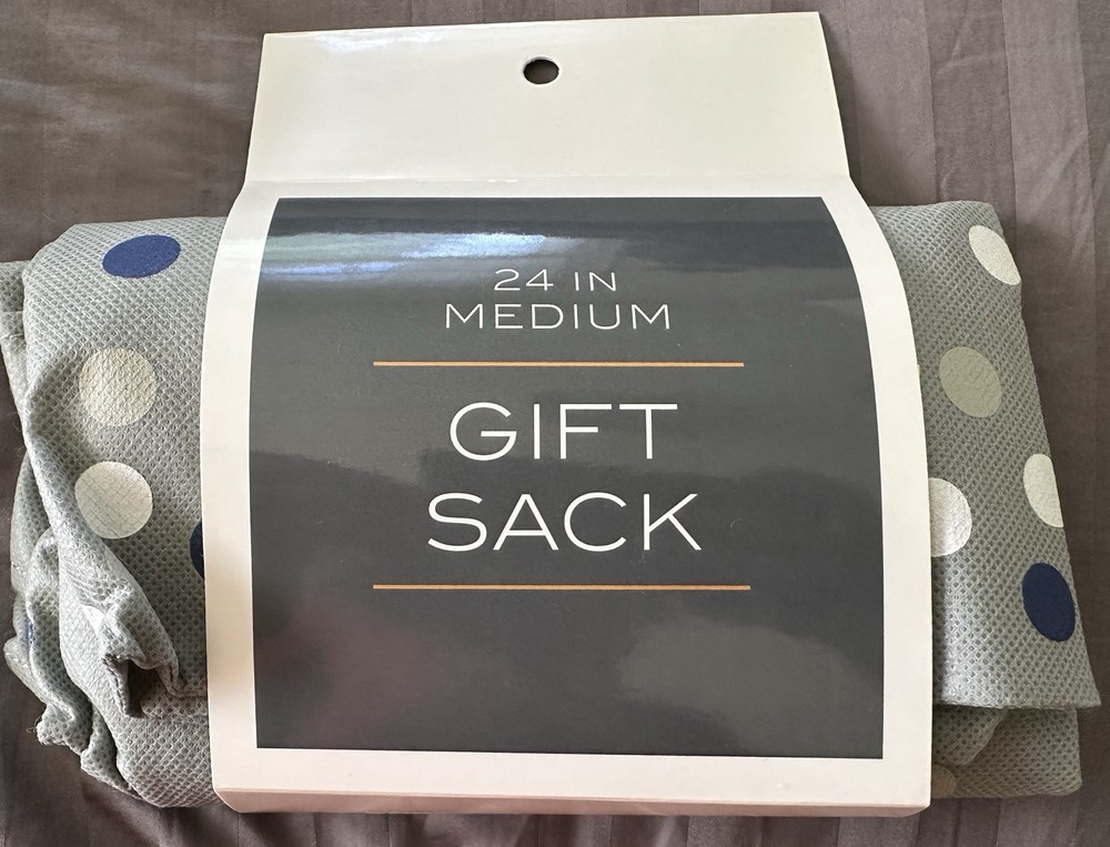 New Medium Size Fabric Drawstring Reusable Polka-dot 30