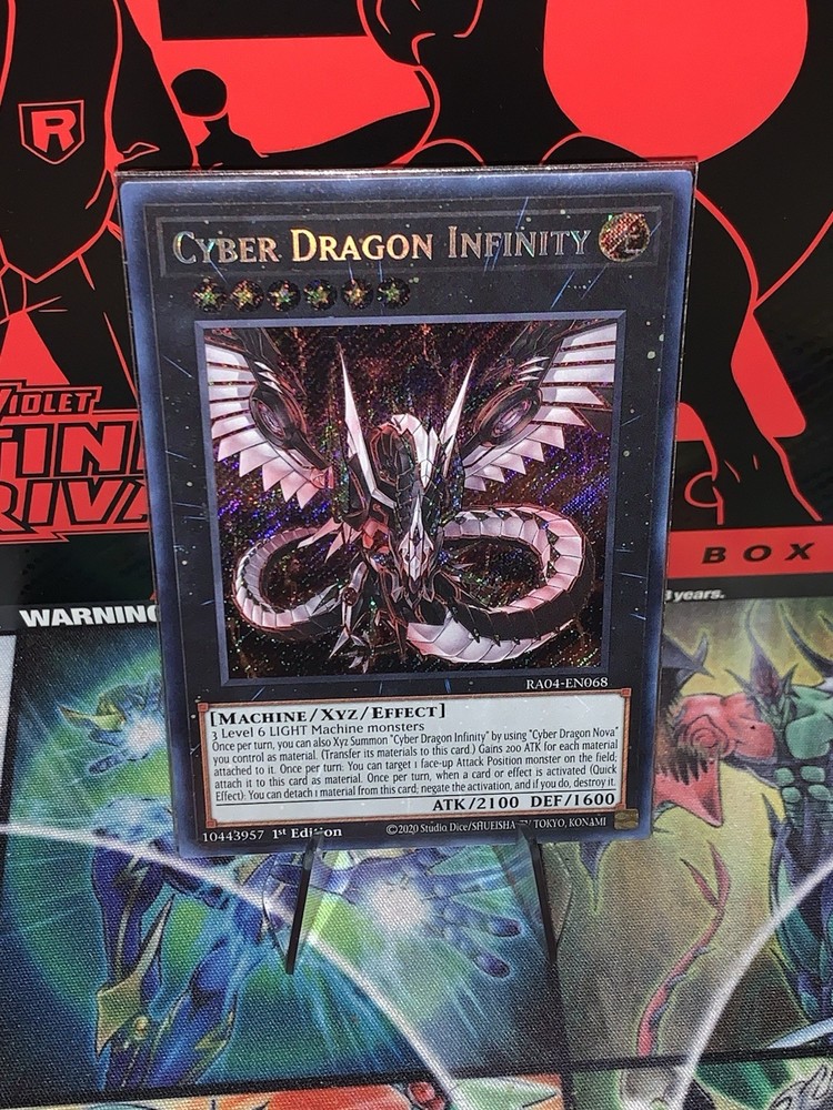 Cyber Dragon Infinity Secret Rare RA04-EN068 1st Ed QCS