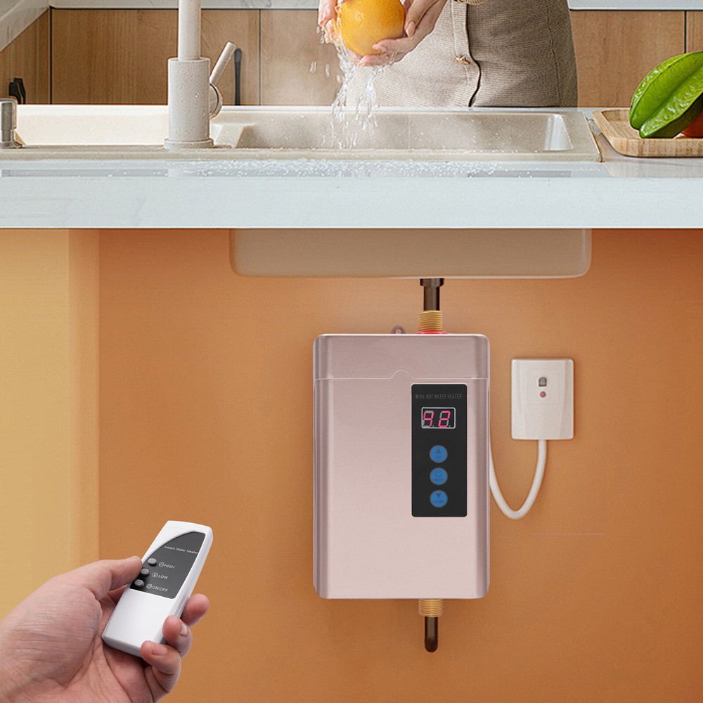 Electric Water Heater, Under Sink Instant Hot Water Heater+LCD Touch Screen 4KW