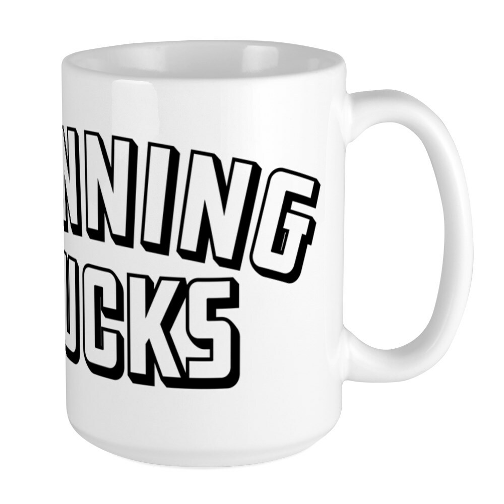 CafePress Running Sucks Coffee Mug, Large 15 oz. White Coffee Cup (187185413)