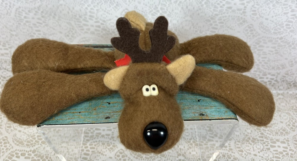 Vintage Hallmark Rodney Reindeer Beanbag Plush 10