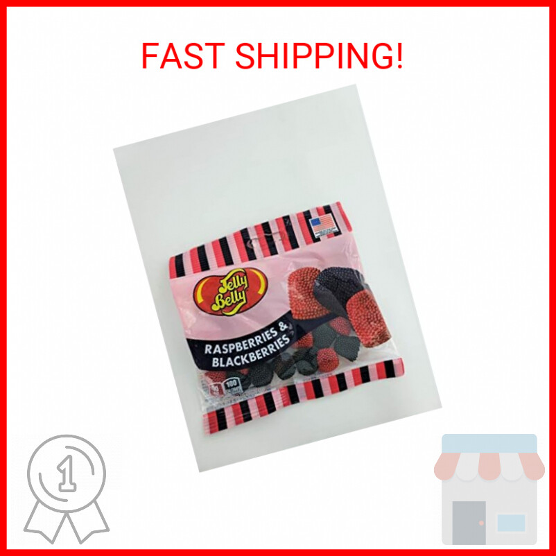 Jelly Belly Raspberries and Blackberries Candy 2.75oz Bag