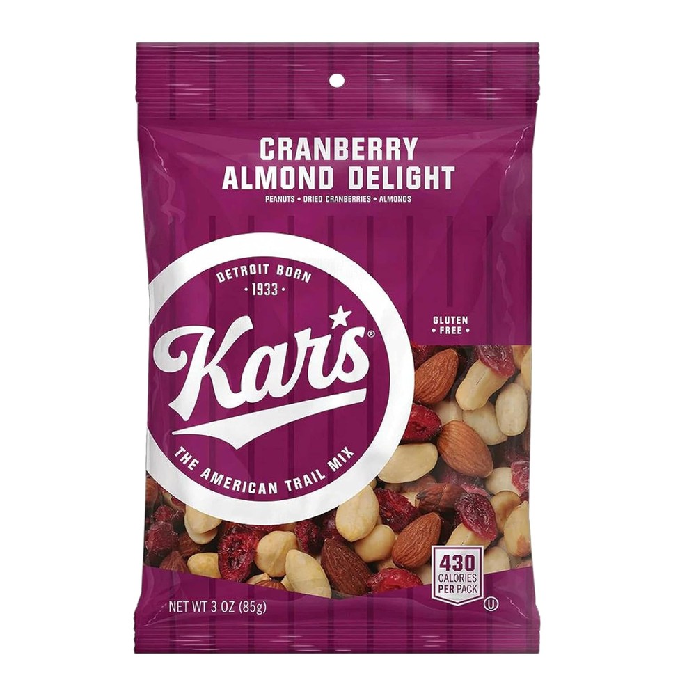 Kar’s Nuts Cranberry Almond Delight Trail Mix, 3 oz Individual Snack Packs - ...